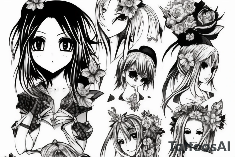 Anime girl stewer tattoo idea