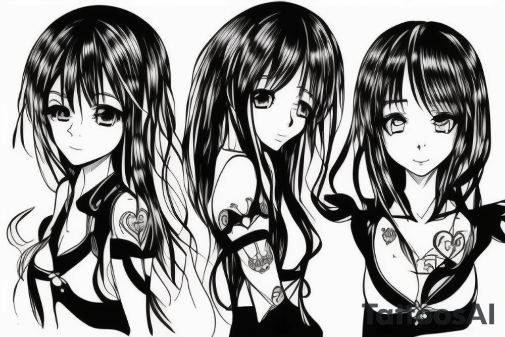 Anime girl stewer tattoo idea