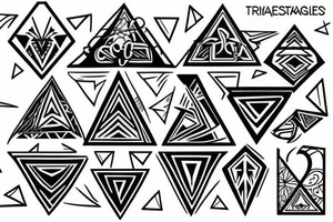 triangles tattoo idea