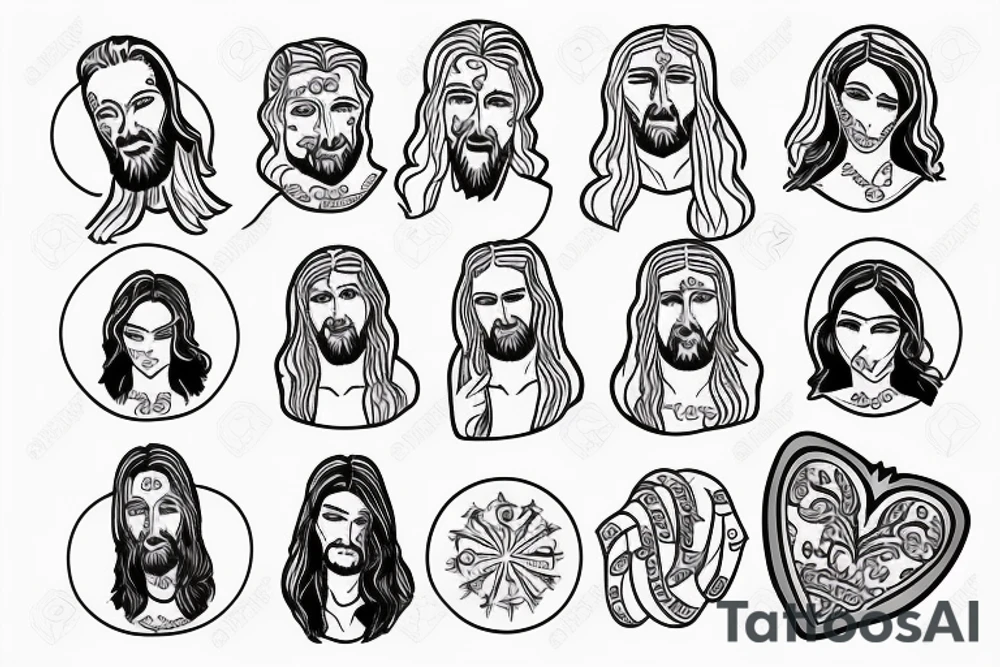 jesus with a neckless tattoo idea
