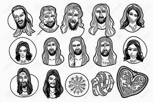 jesus with a neckless tattoo idea