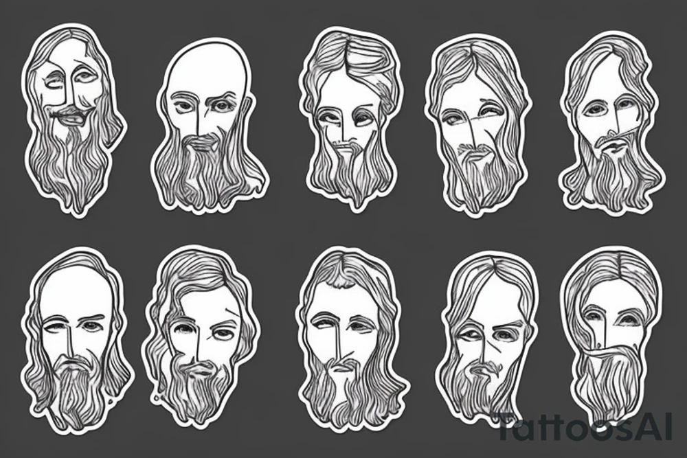 jesus with a neckless tattoo idea