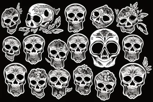 Skull and Cartridge Mexican tattoo idea