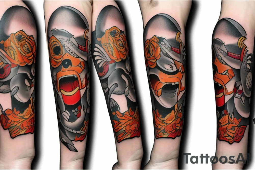 Russian Mouse with gun cry tattoo idea