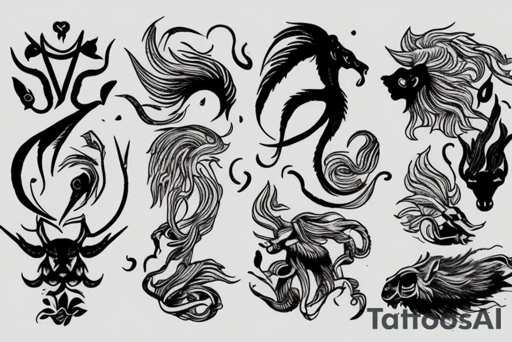 aries in fire on mars tattoo idea