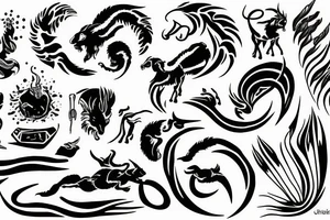 aries in fire on mars tattoo idea