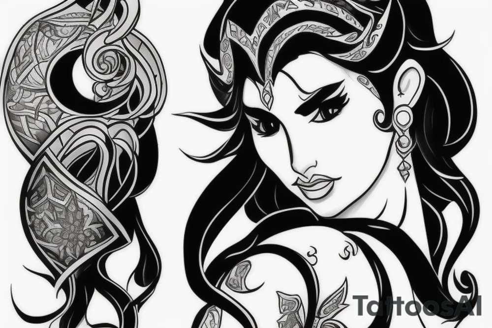 Mirana from Dota 2 tattoo idea