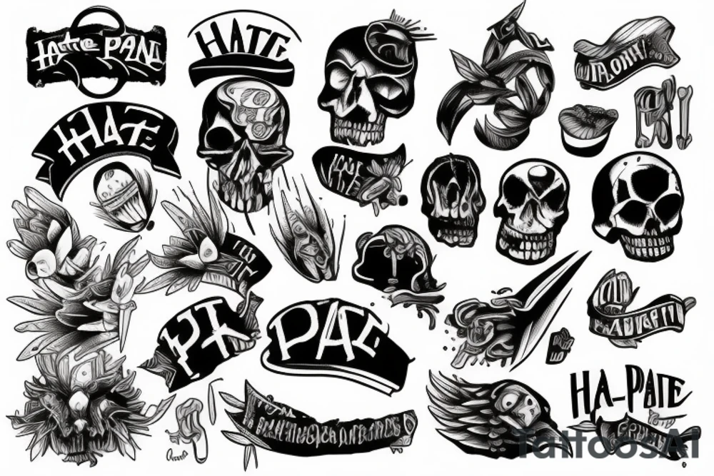 hate pain tattoo idea