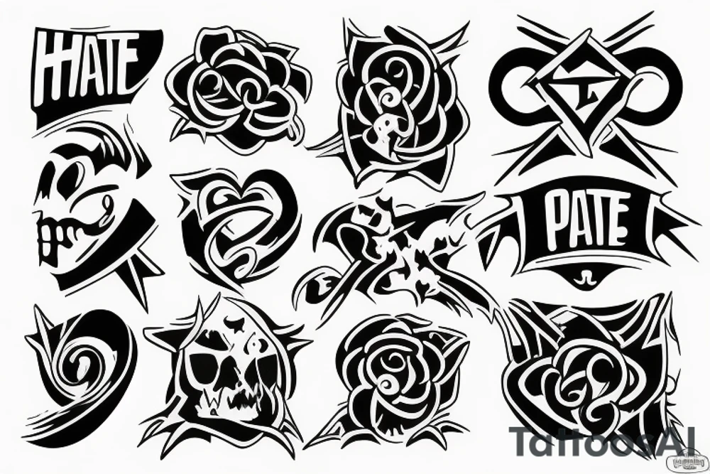 hate pain tattoo idea