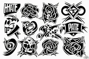 hate pain tattoo idea