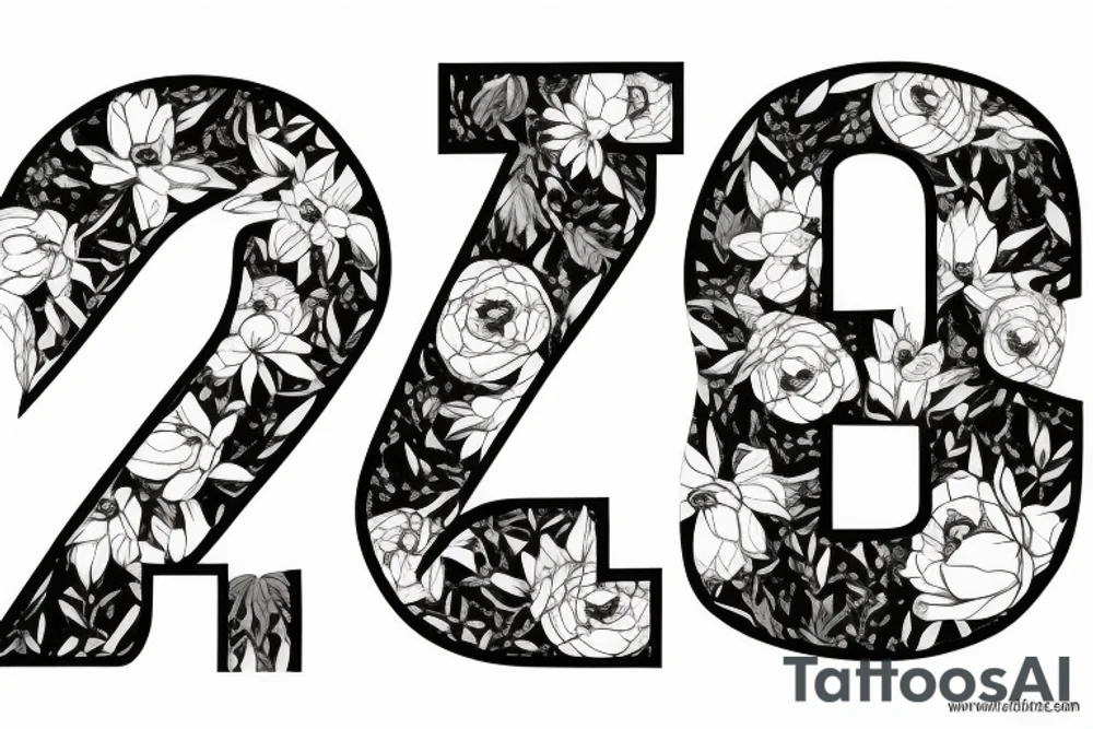 the letter j with peonies on it tattoo idea