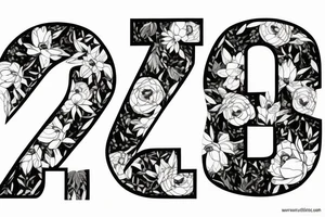 the letter j with peonies on it tattoo idea