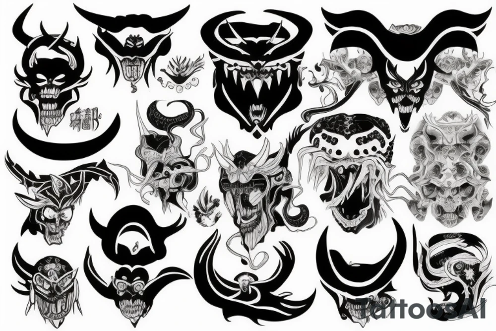 Demon tattoo idea
