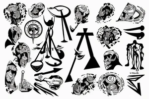 Justice, struggle, suicide, knowledge tattoo idea