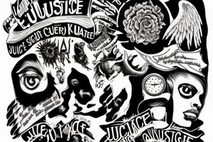 Justice, struggle, suicide, knowledge tattoo idea