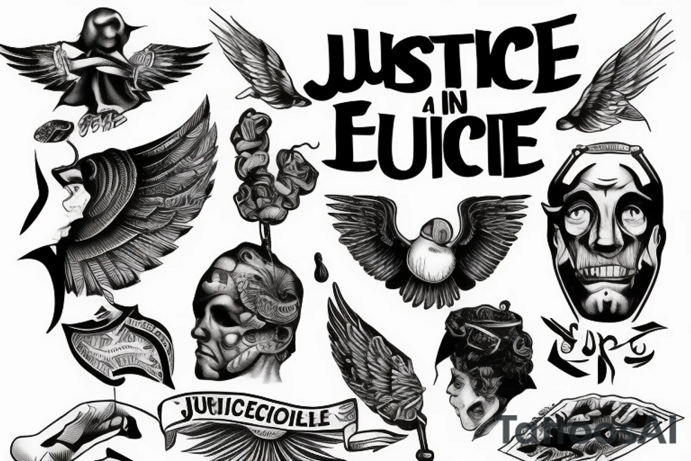 Justice, struggle, suicide, knowledge tattoo idea