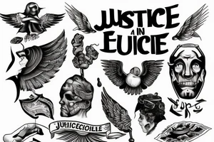 Justice, struggle, suicide, knowledge tattoo idea