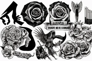 Justice, struggle, suicide, knowledge tattoo idea