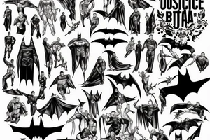 Justice and Batman tattoo idea