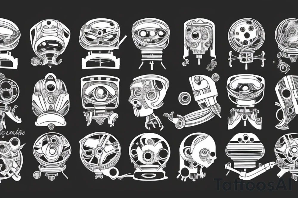 Robot,Mechanics tattoo idea