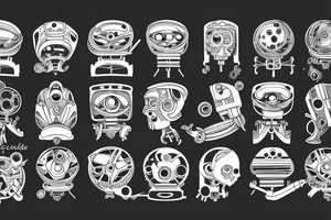 Robot,Mechanics tattoo idea