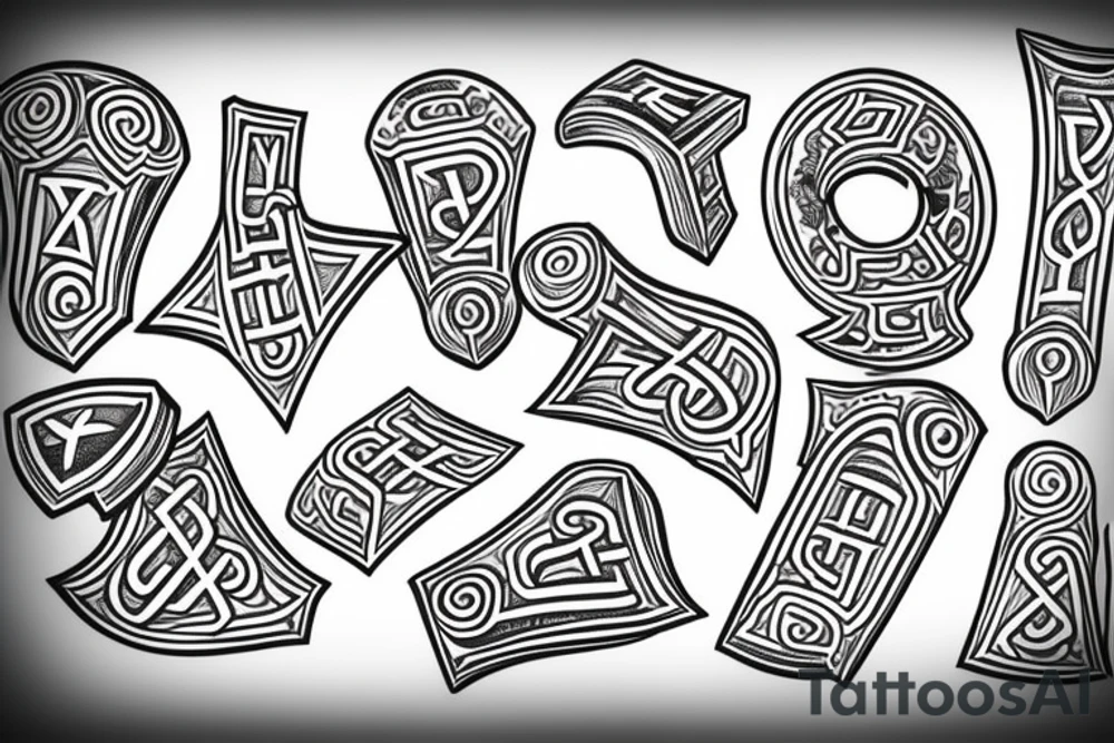 Runes of fortune tattoo idea