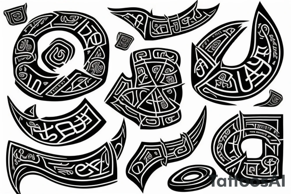 Runes of fortune tattoo idea