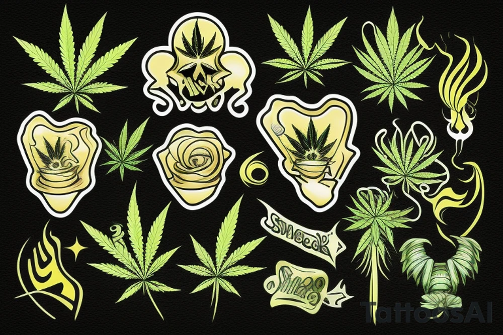 Smoke Weed tattoo idea