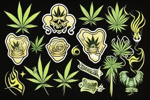 Smoke Weed tattoo idea