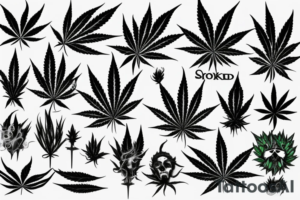 Smoke Weed tattoo idea