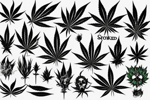 Smoke Weed tattoo idea