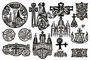 barcelona cathedreal or church tattoo idea