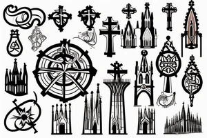 barcelona cathedreal or church tattoo idea
