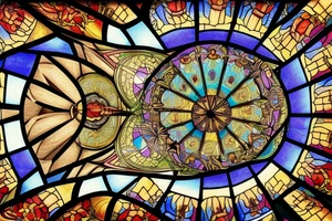 stained glass church ceiling tattoo idea