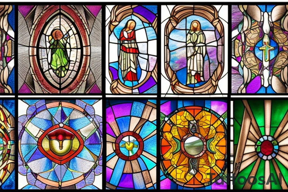 stained glass church ceiling tattoo idea