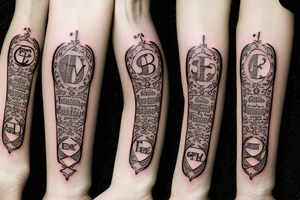 family initials tattoo idea