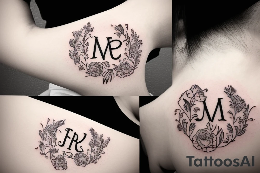 family initials tattoo idea