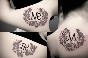 family initials tattoo idea