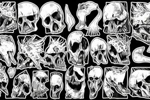 T rex skeleton tattoo idea