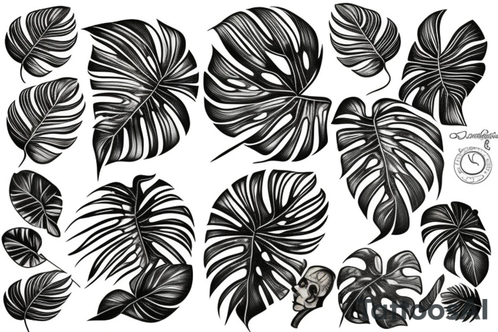 Monstera tattoo idea
