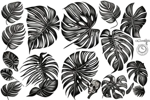 Monstera tattoo idea