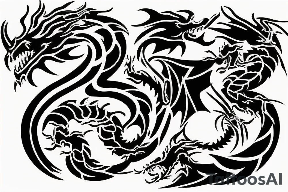 Dragon for full arm tattoo idea