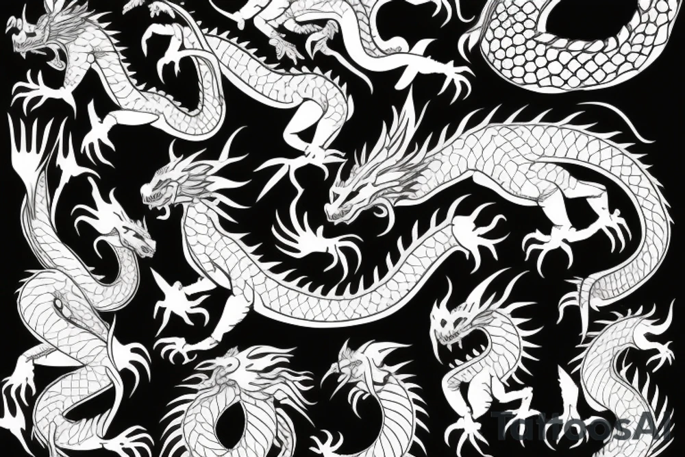 Dragon for full arm tattoo idea