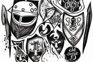 Depressed Knight tattoo idea