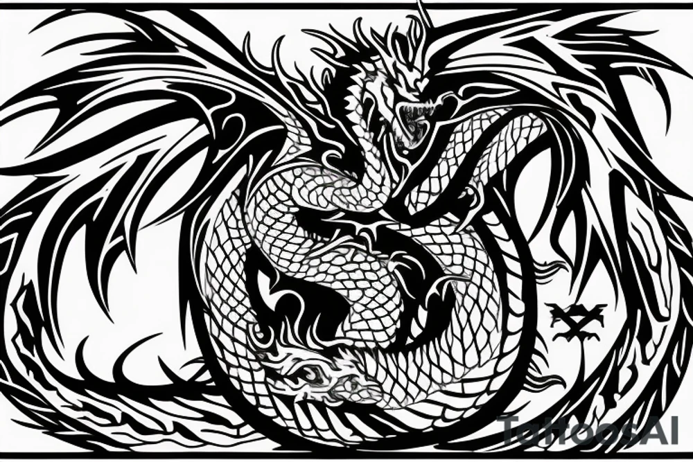 a dragon been slayed tattoo idea