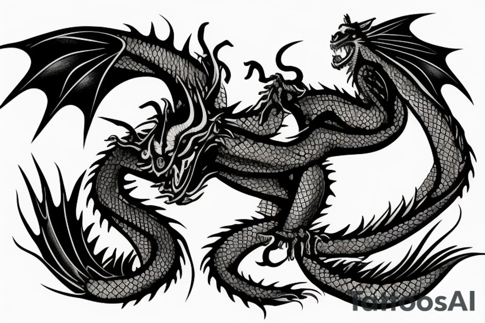 a dragon been slayed tattoo idea