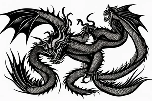 a dragon been slayed tattoo idea