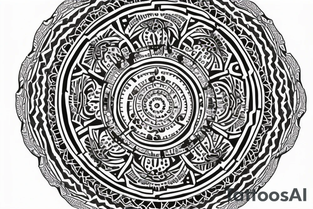 music mandala tattoo idea