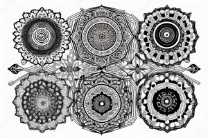 music mandala tattoo idea