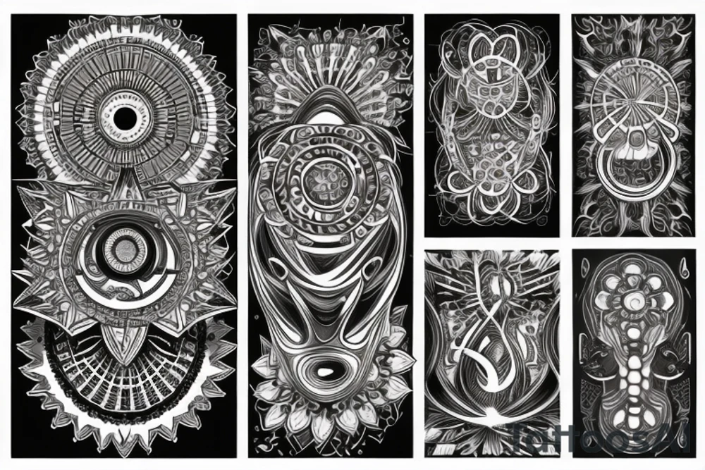 music mandala tattoo idea